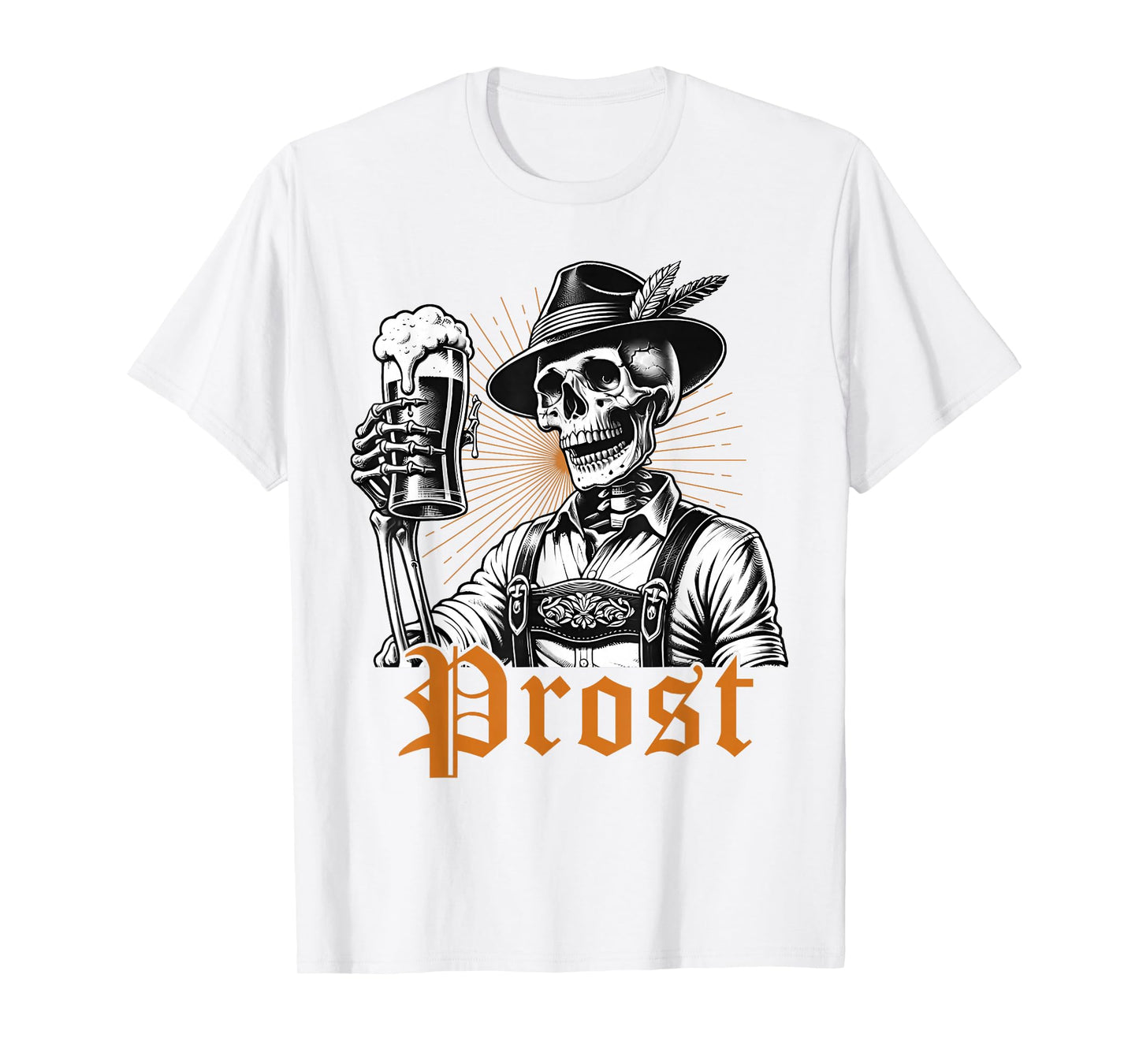 Oktoberfest Skeleton Prost German Beer Festival Men Women T-Shirt