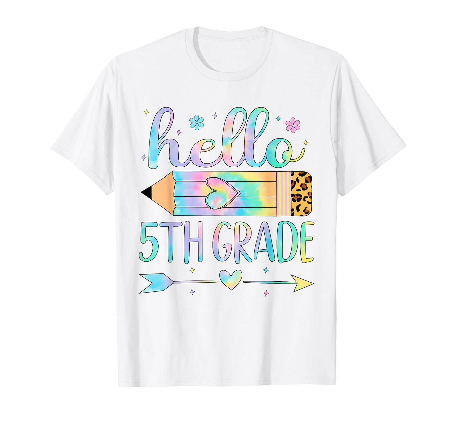 Tie Dye 5th Grade Back To School Hello Fifth Grade Teacher T-Shirt