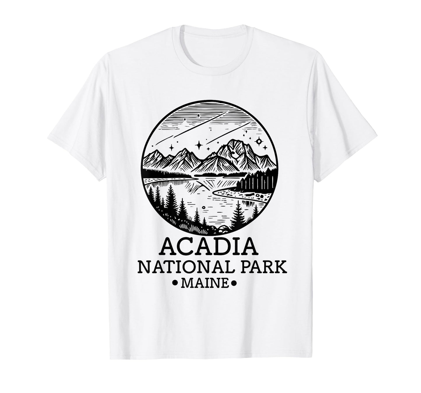 Acadia National Park Souvenir Maine Retro for Men Women Kid T-Shirt