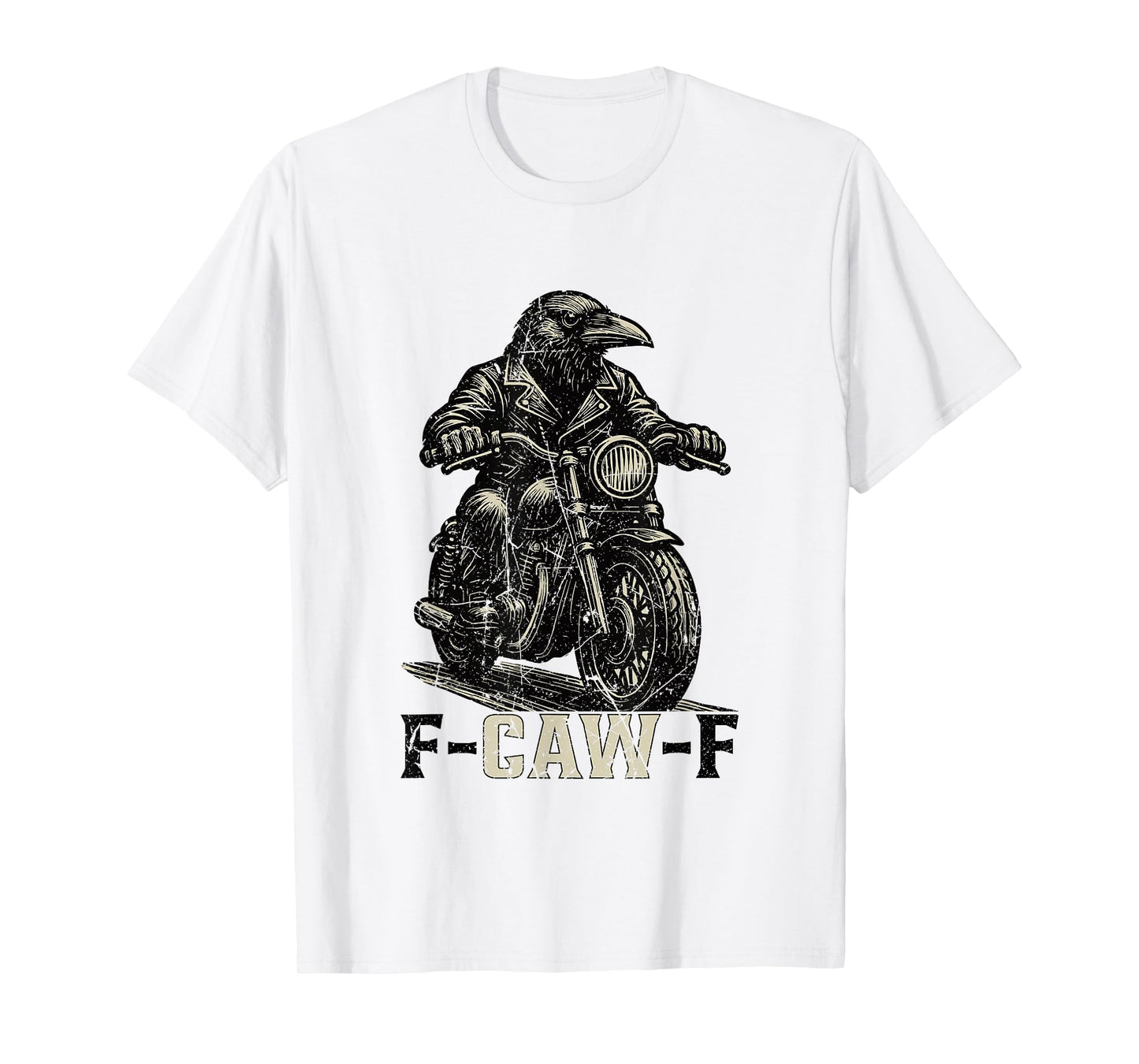 F-Caw-F Crow Gothic Motorcycle Halloween T-Shirt T-Shirt
