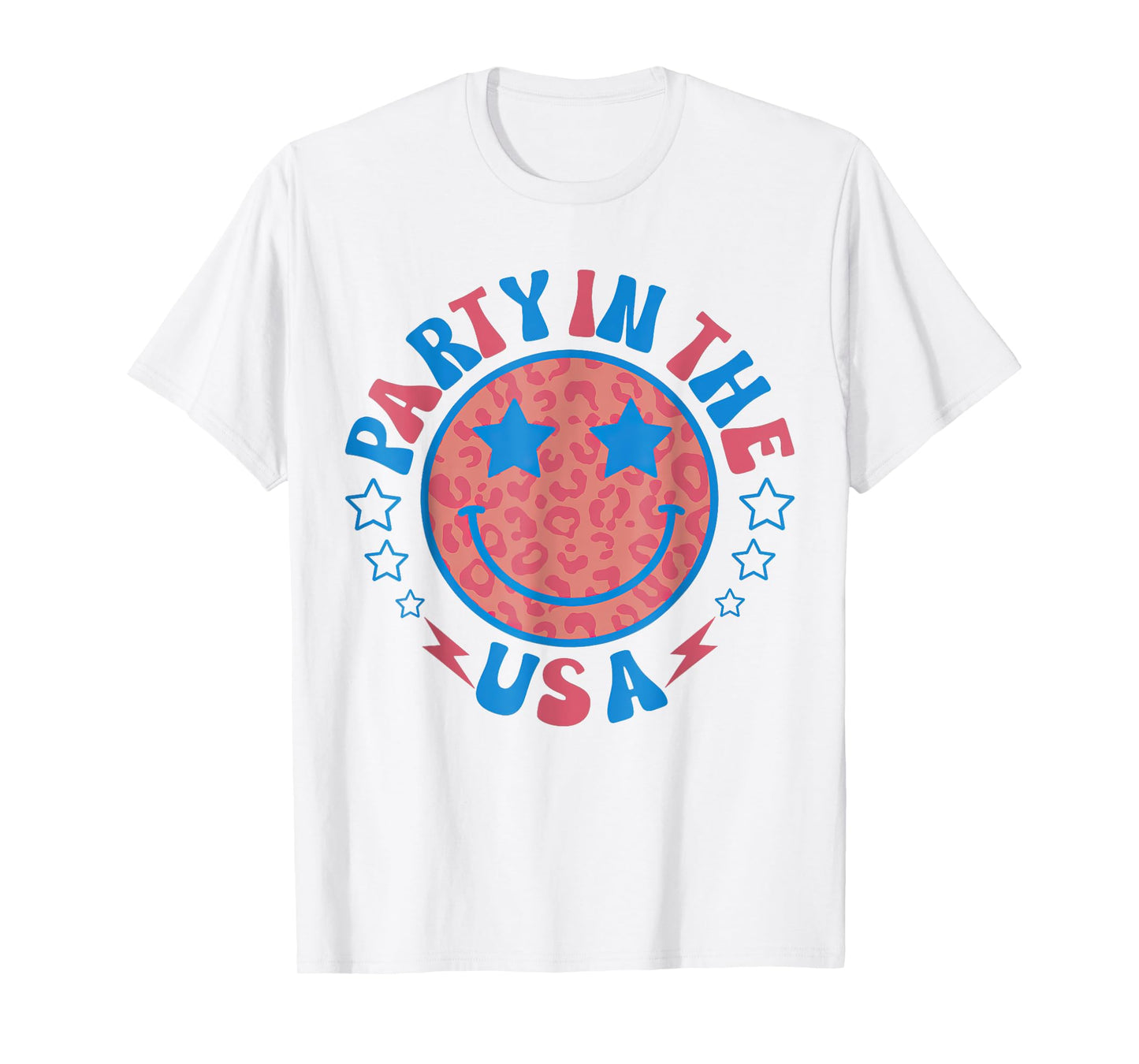 Party in the USA 4th of July Preppy Smile T-Shirt