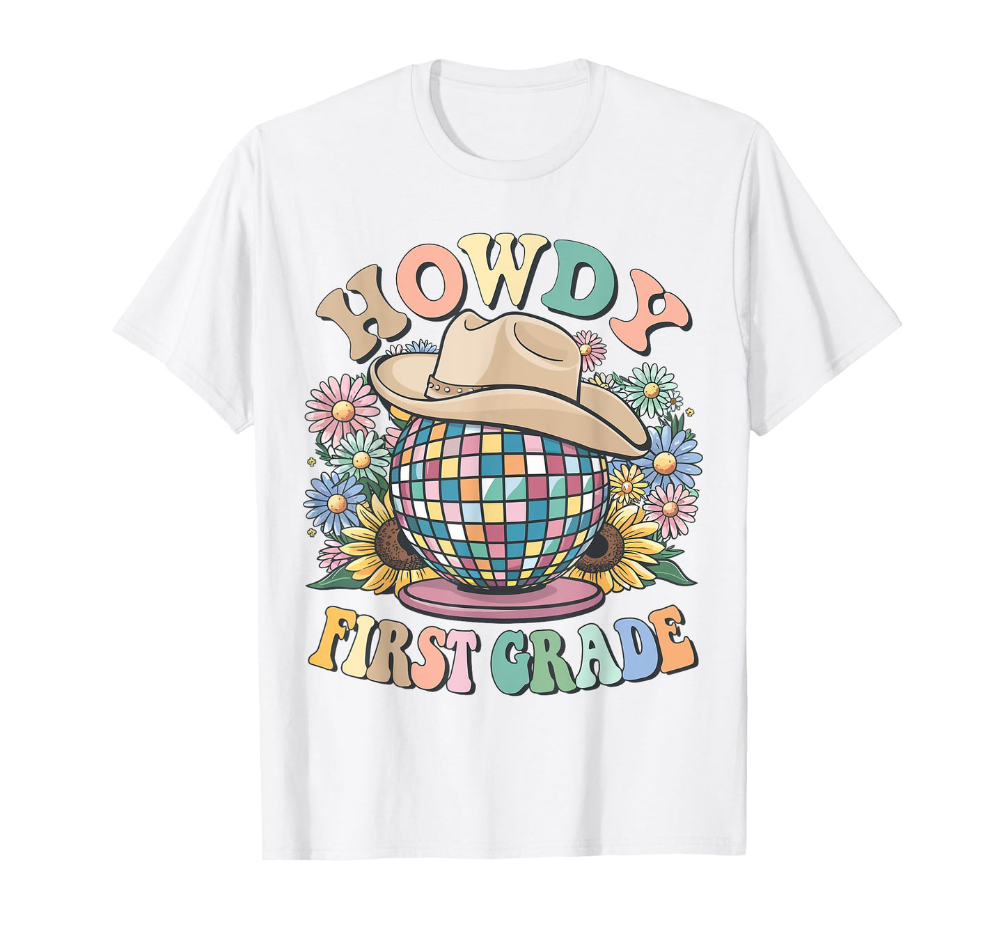Howdy First Grade Cowgirl Country 1st Grade Back to School T-Shirt