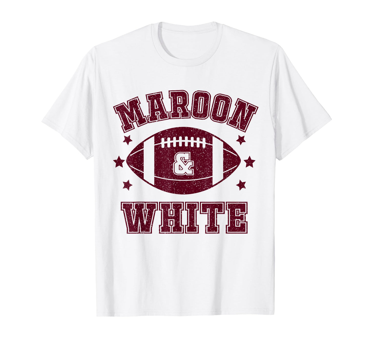 On Gameday Football We Wear Maroon And White School Spirit T-Shirt