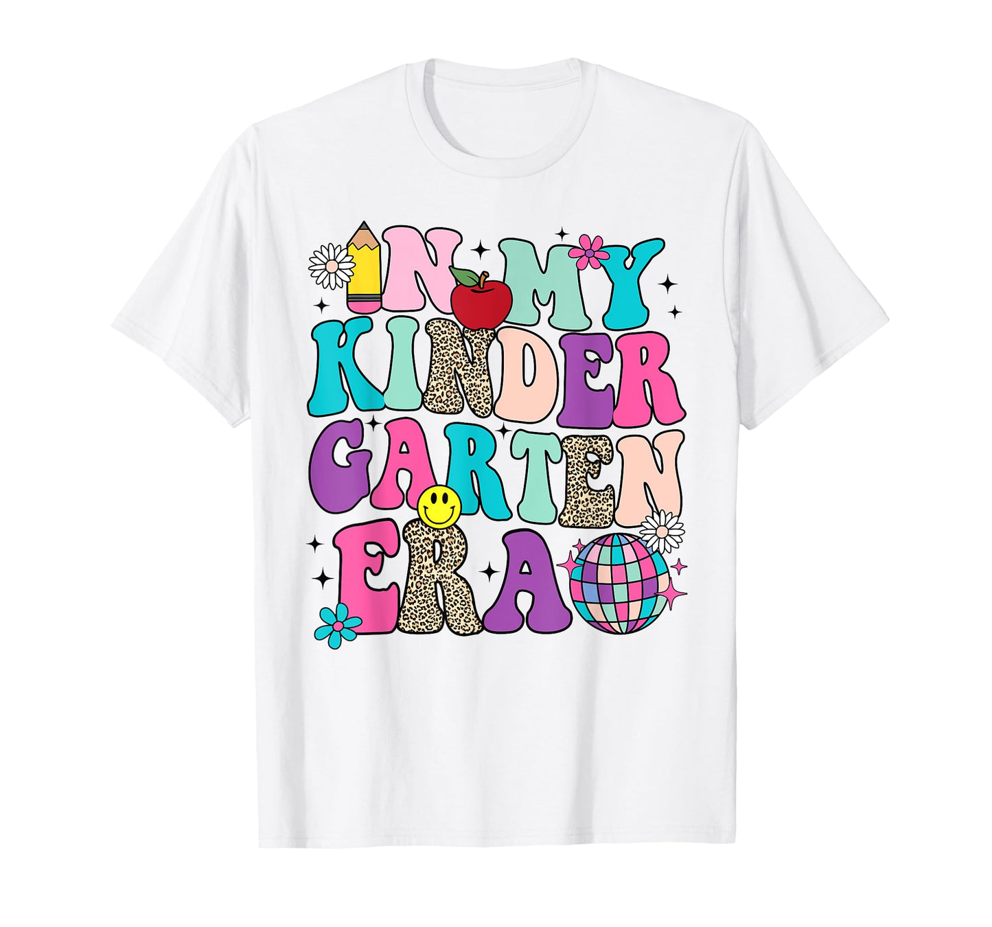In My Kindergarten Era Back To School Retro Groovy T-Shirt
