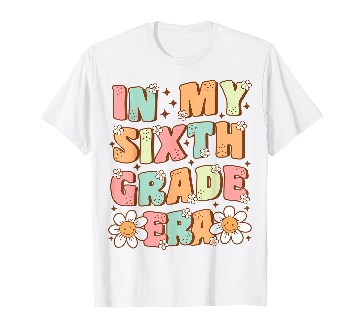 In My Sixth Grade Era Cute Groovy 6th Grade Back to School T-Shirt