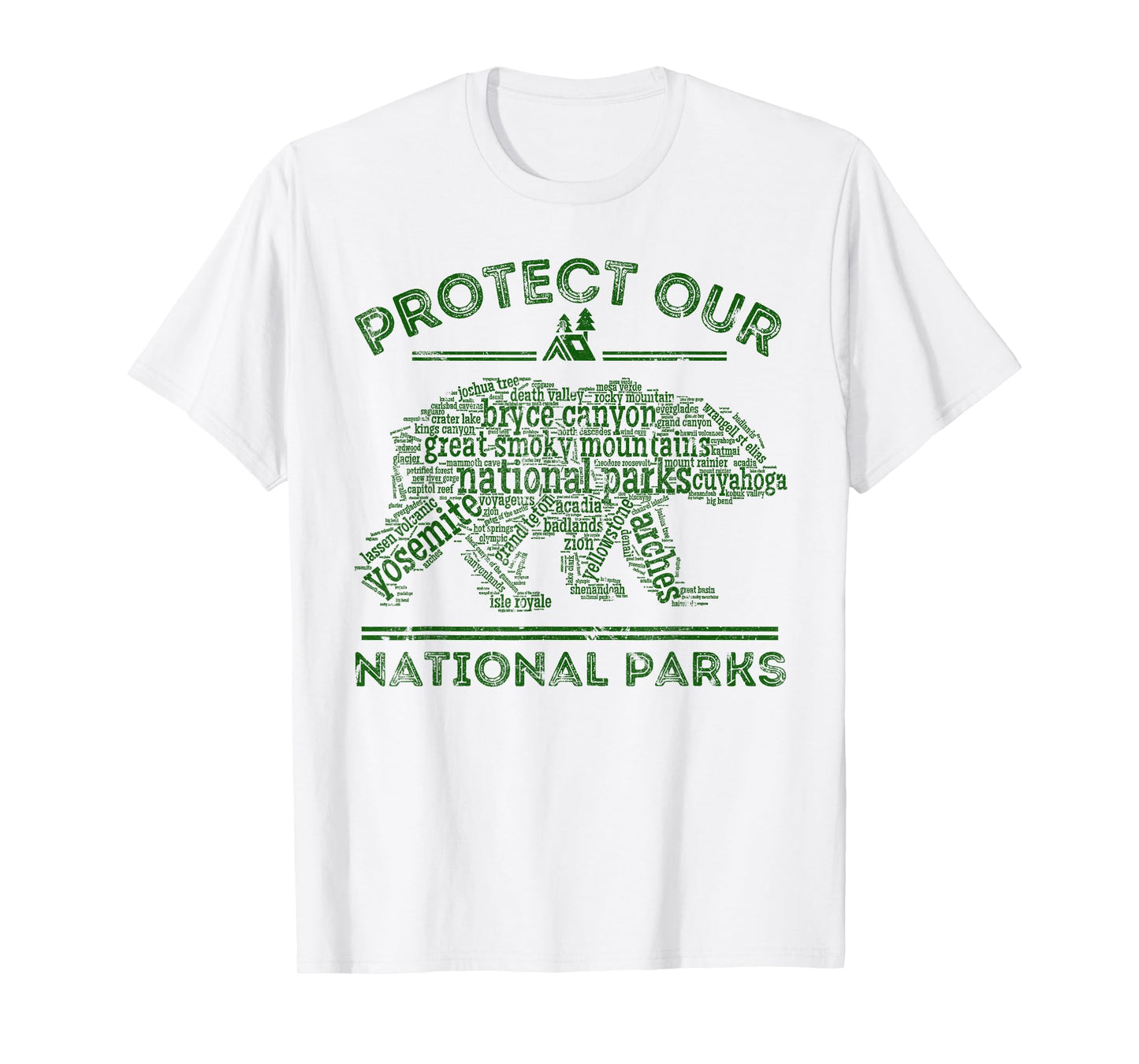 Protect Our Parks National Park Bear Hiking Nature T-Shirt