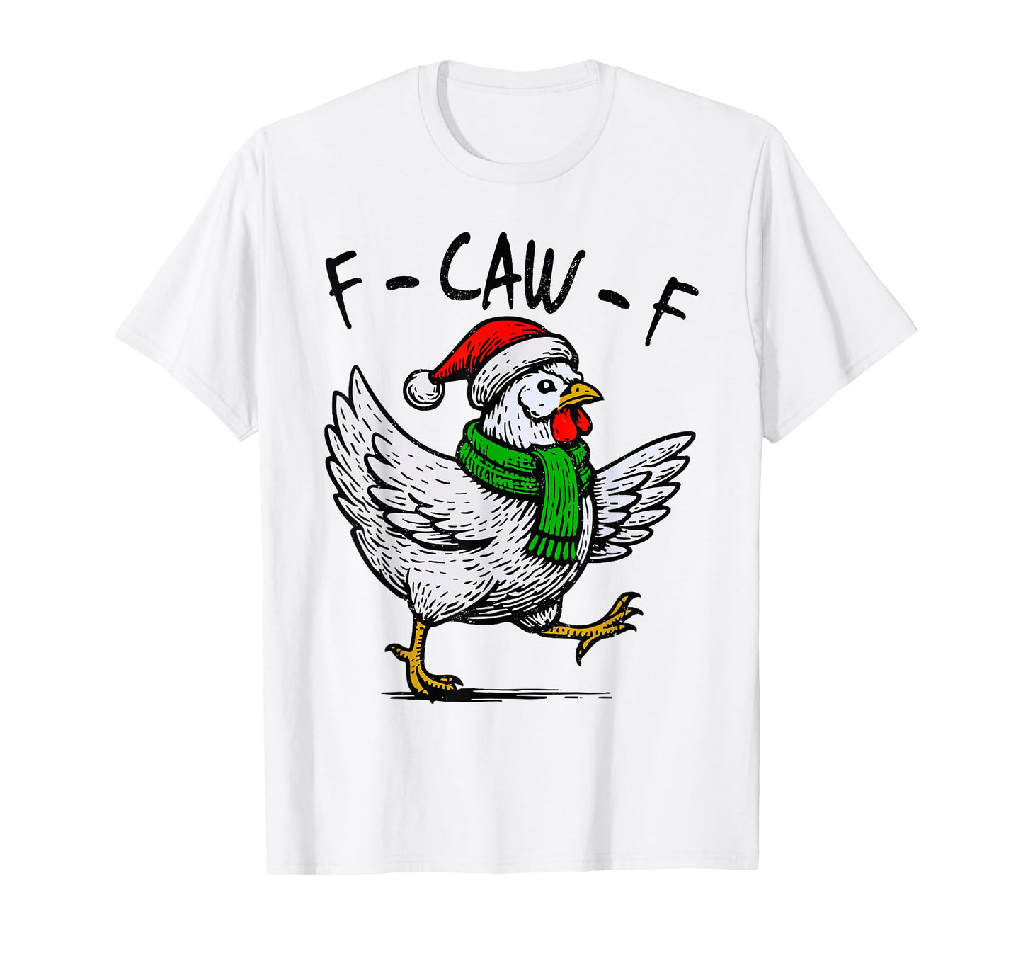 Black Crow F-Caw-F Funny FCAWF Black Bird Christmas Xmas T-Shirt