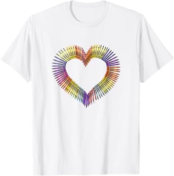 Crayola Valentine's Day Heart Shaped Crayon Arrangement T-Shirt