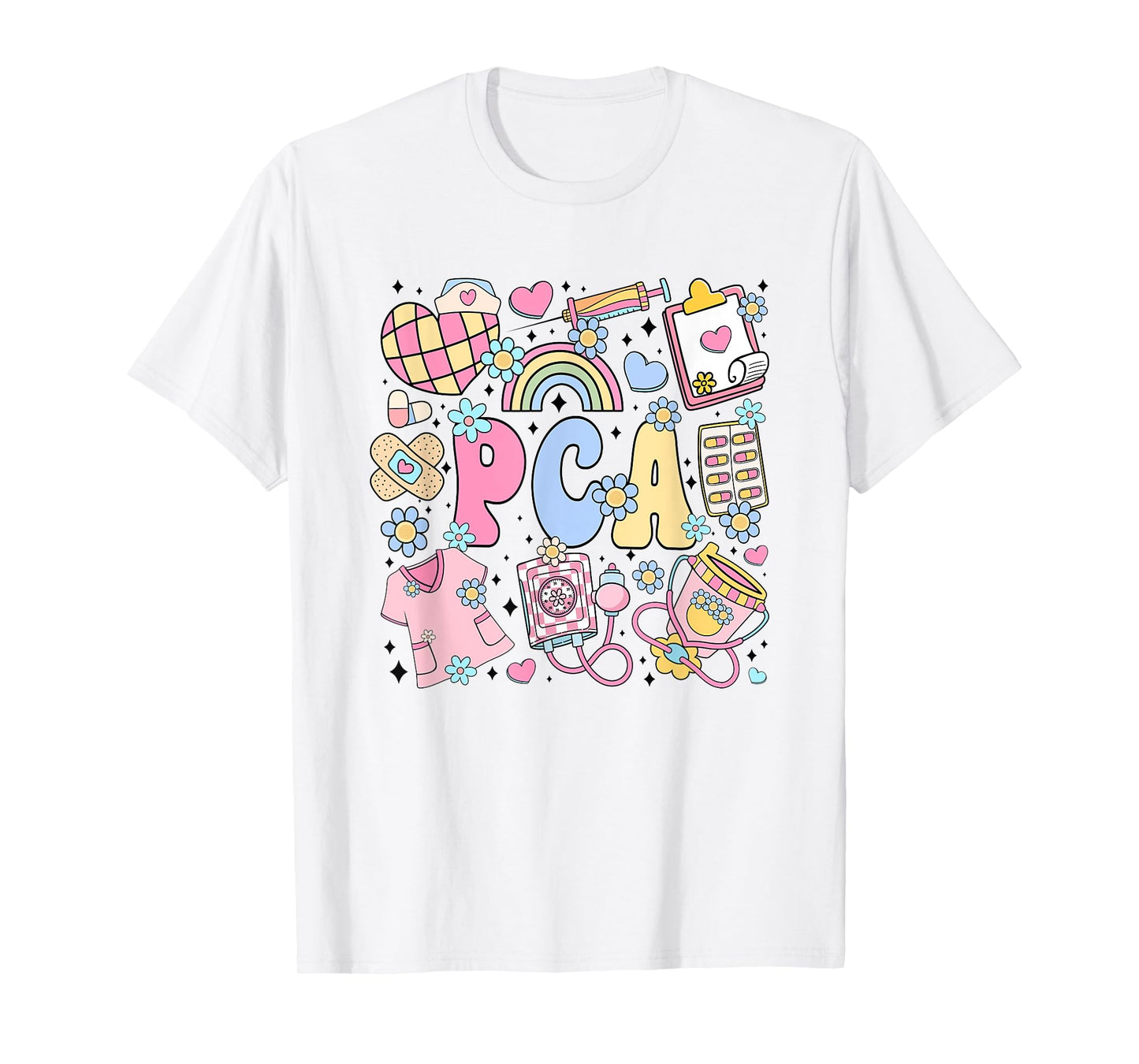 PCA Nurse Stuff Retro Patient Care Assistant Nursing Student T-Shirt