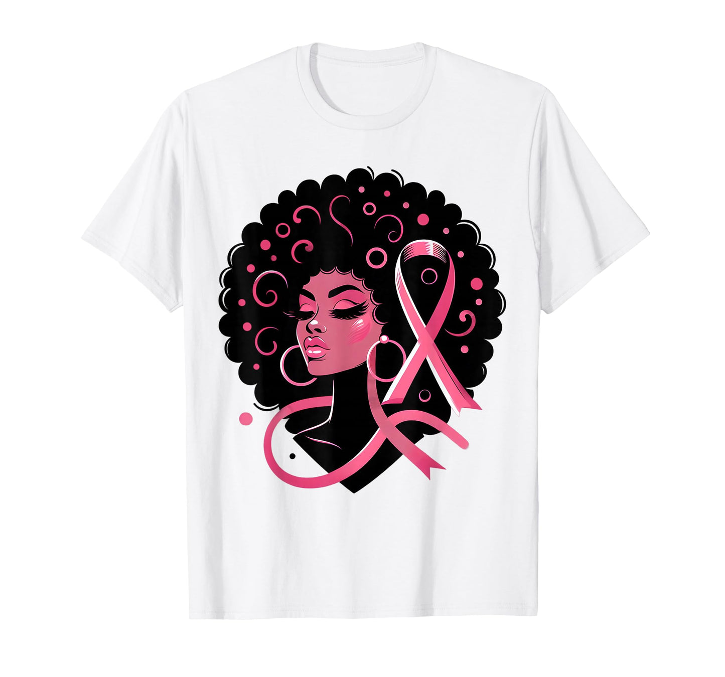 Breast Cancer Black African American Women Support Pink T-Shirt