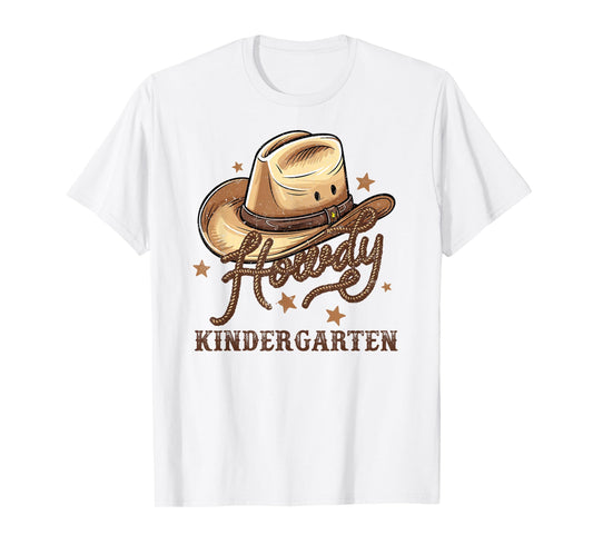 Kindergarten Teacher Rodeo Cowboy Western Howdy Kindergarten T-Shirt