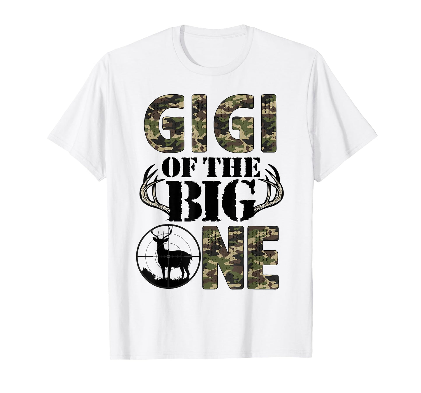 Gigi of The Big One Birthday Boy Deer Hunter Camouflage T-Shirt