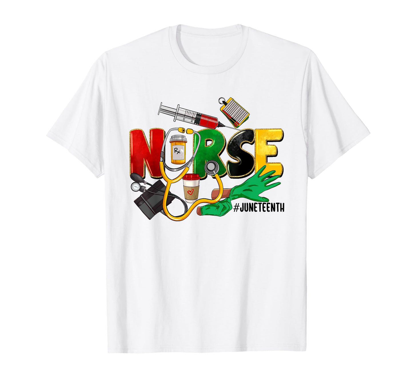 Juneteenth Nurse Black Women Black History Month Nursing T-Shirt