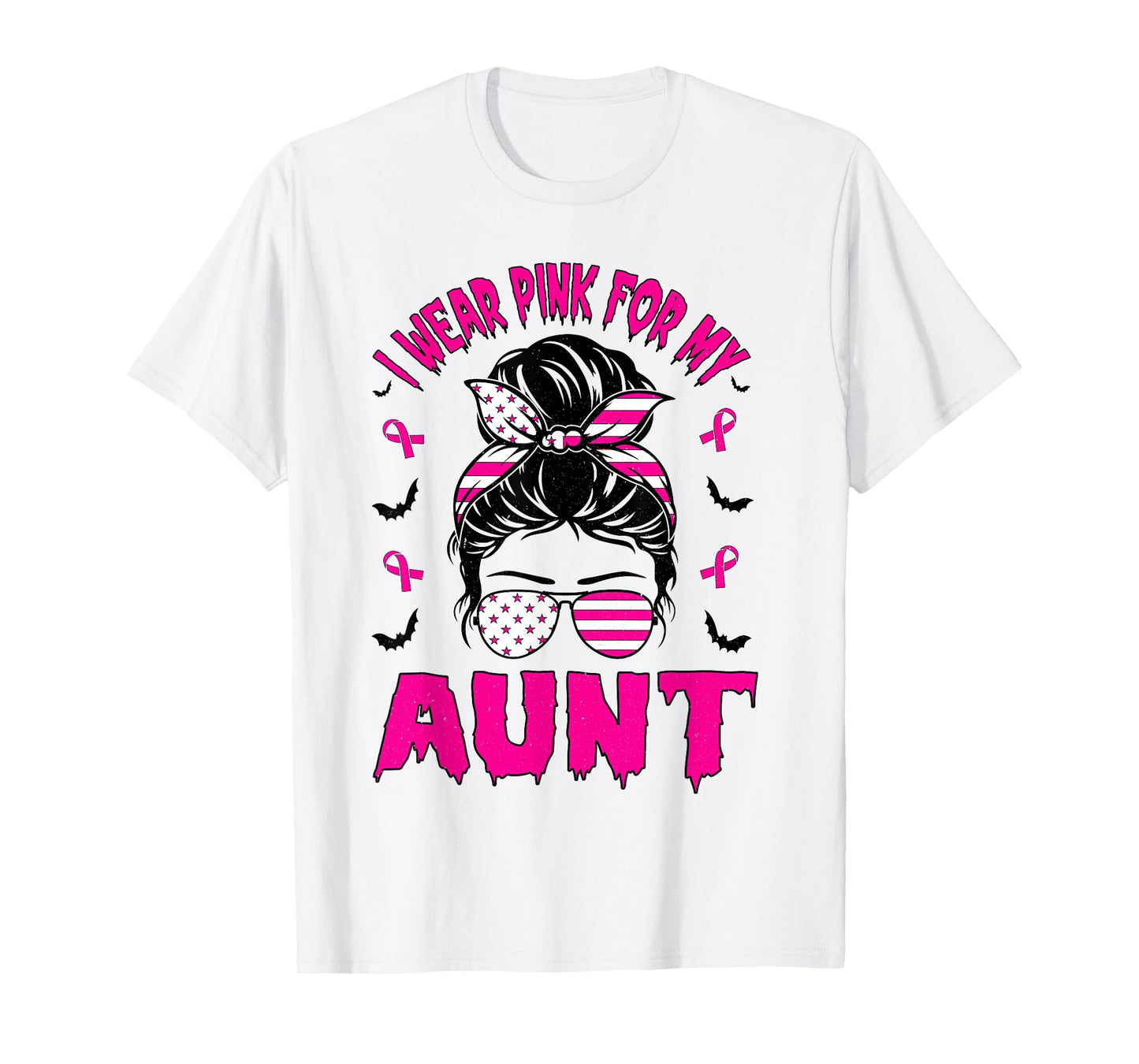 I Wear Pink for My Aunt Breast Cancer Awareness T-Shirt