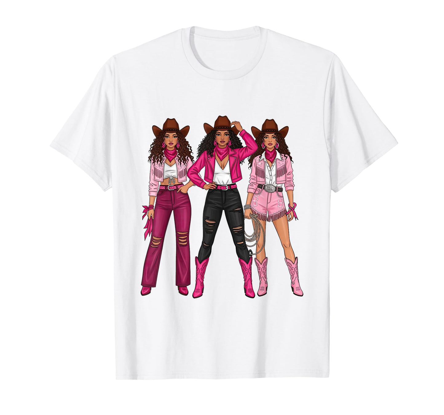 Breast Cancer Country Western Cowgirl in Pink Warrior Women T-Shirt