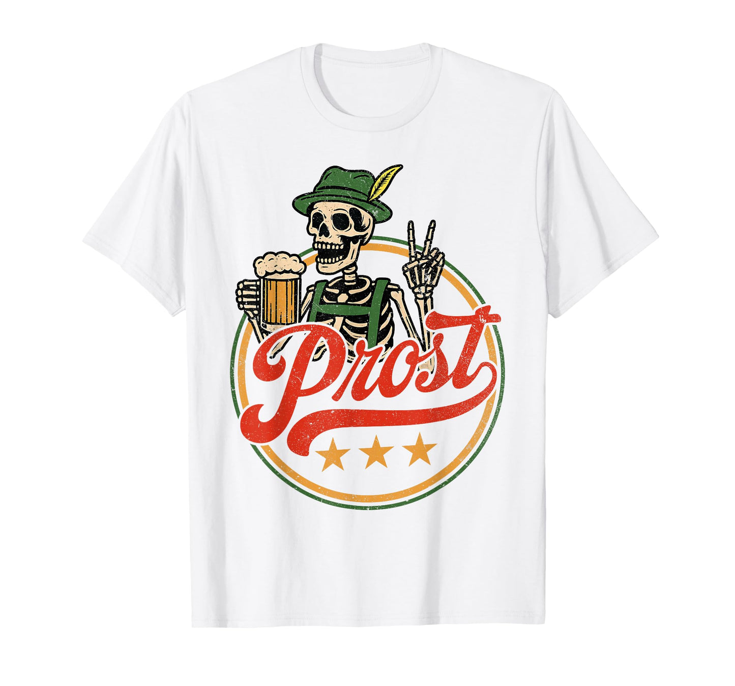 Oktoberfest Skeleton Prost German Beer Festival Men Women T-Shirt