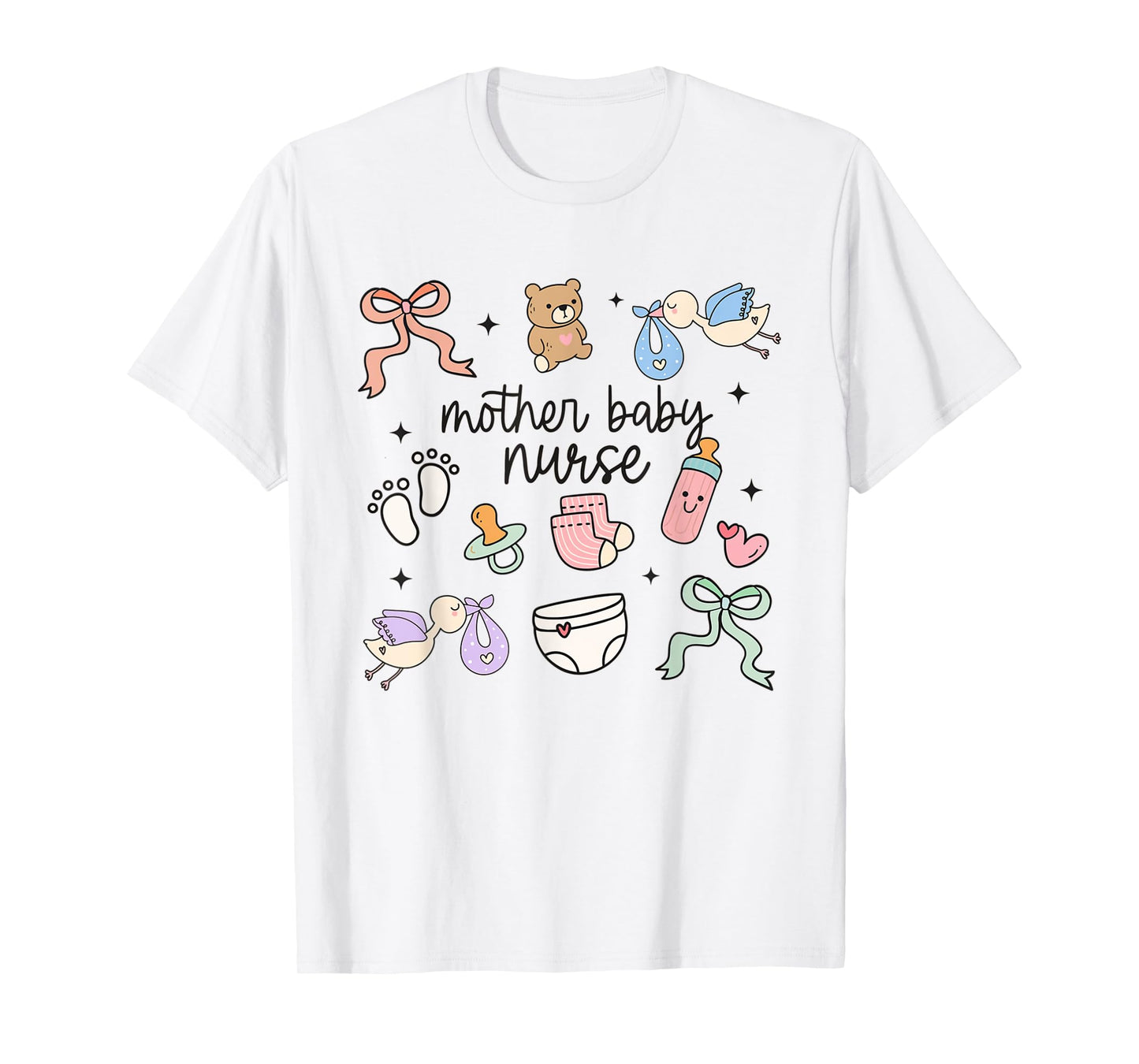 Retro Mother Baby Nurse MBU Postpartum Nurse Graduation T-Shirt