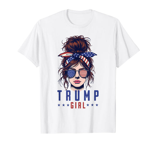 Women Yes I'm A Trump Girl Get Over It Trump 2024 Election T-Shirt