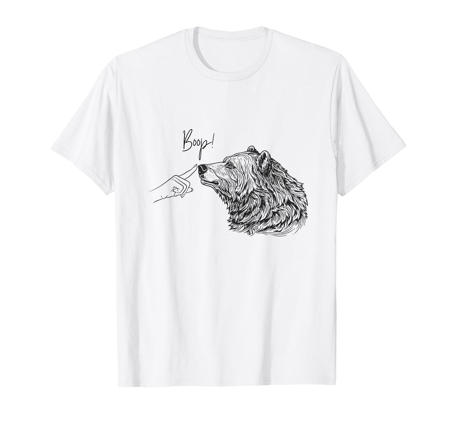Boop Bear Funny Cute Nose Boop Forest Animal T-Shirt