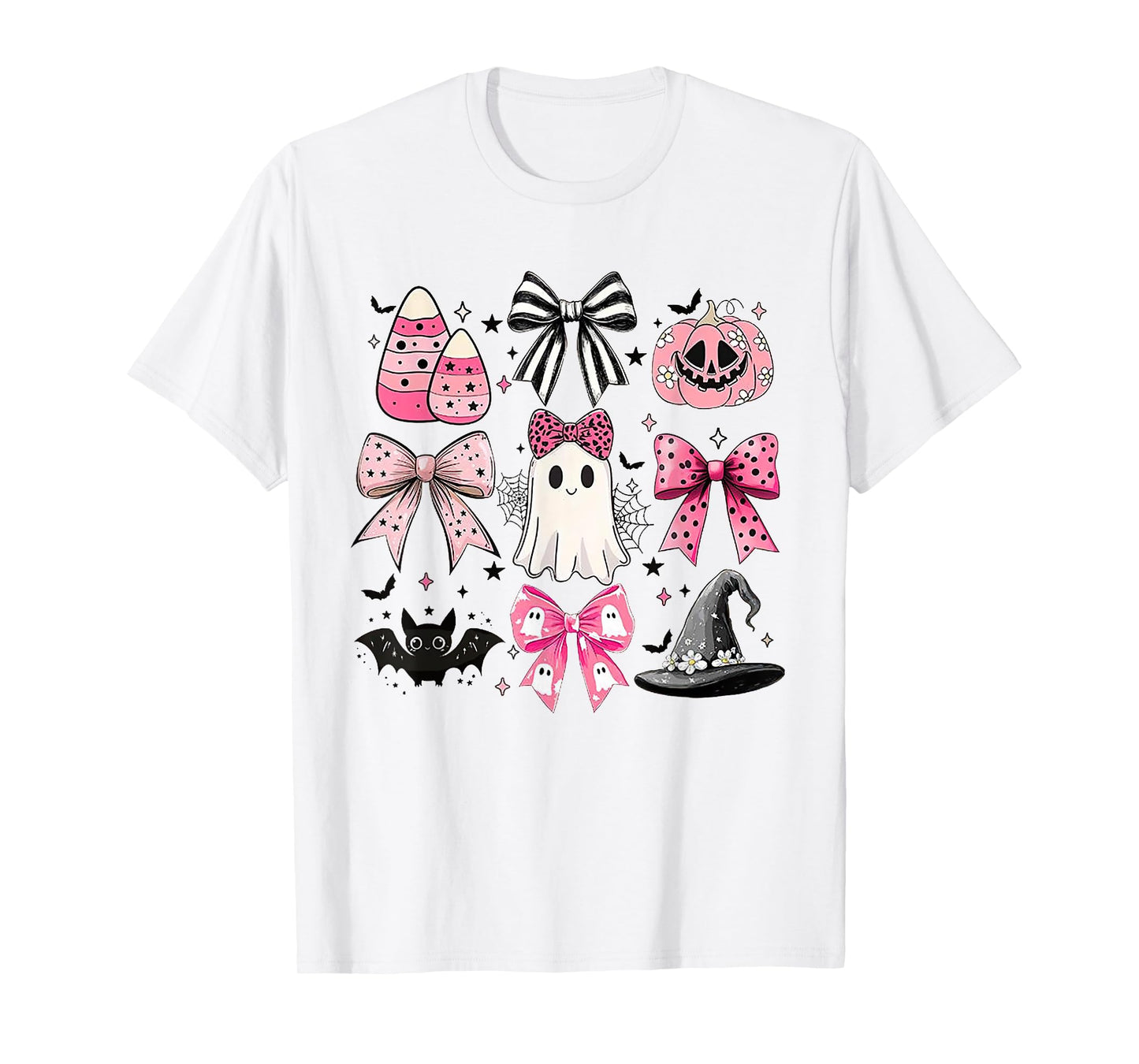 Halloween Costume Ghost Boo Funny Coquette Bow T-Shirt