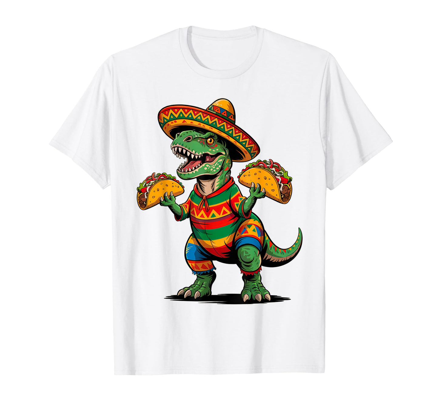Tacosaurus Taco Dinosaur T-Rex Funny Cinco De Mayo Mexican T-Shirt