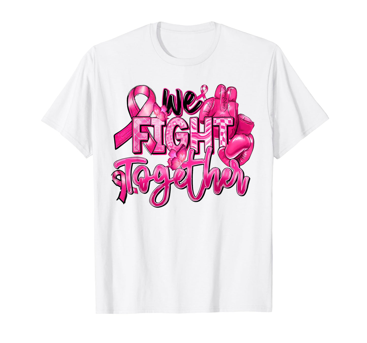 We Fight Together Pink Warrior Breast Cancer Awareness Month T-Shirt