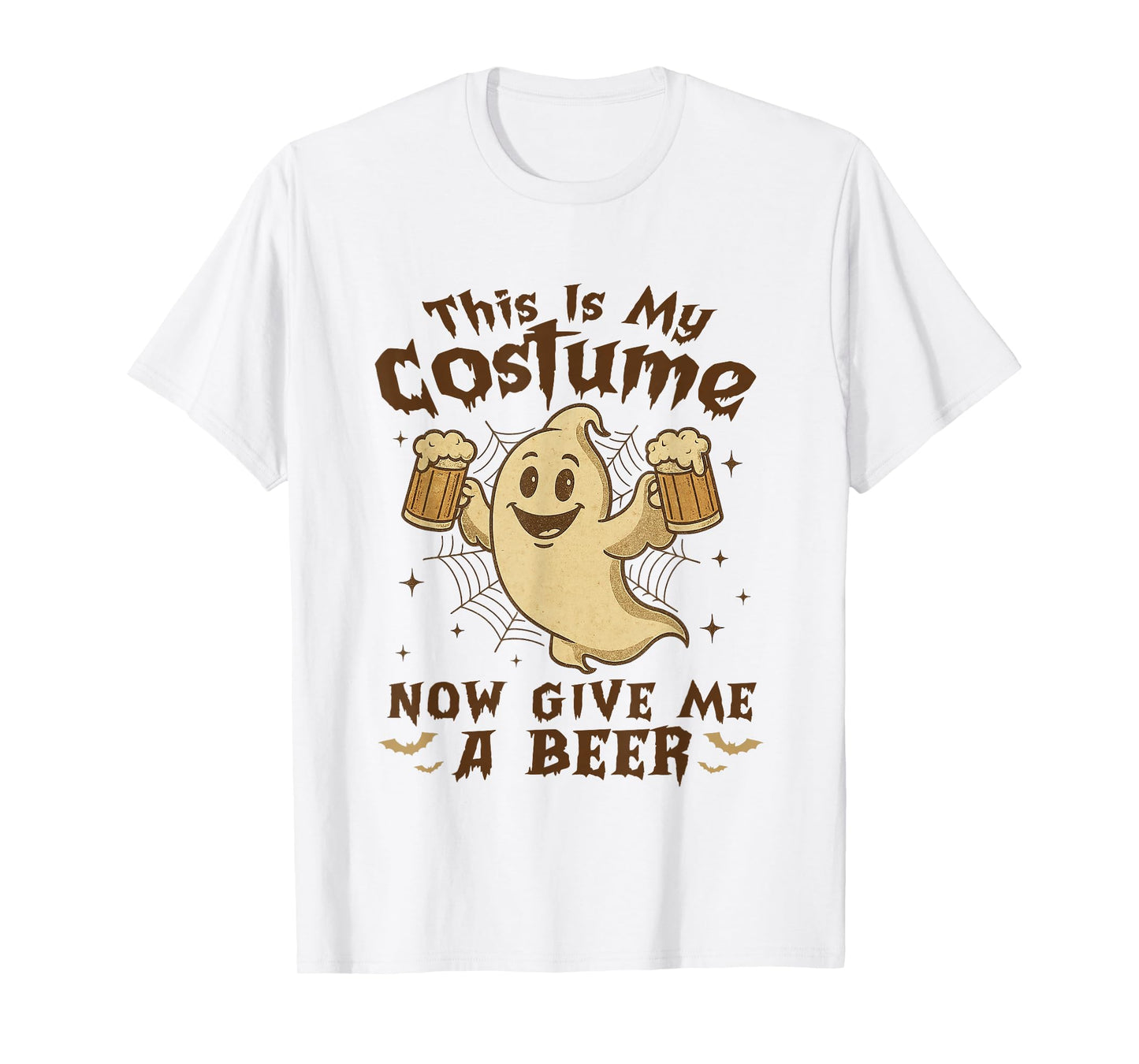 Halloween Costumes Now Give Me A Beer Funny Boo Skeleton T-Shirt