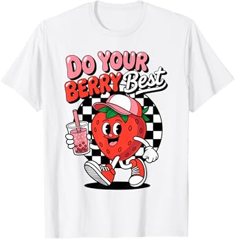 Do Your Berry Best Retro Strawberry Teacher T-Shirt