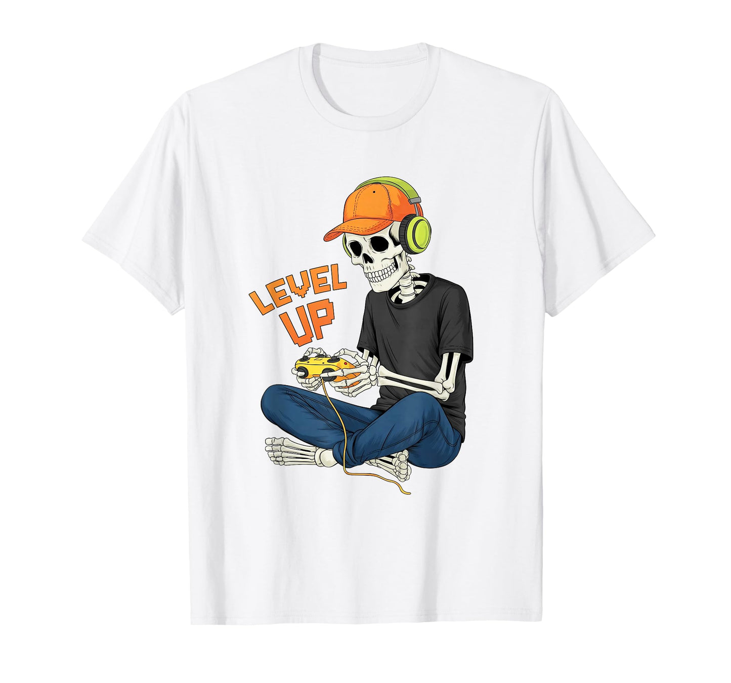 Skeleton Gamer Video Gaming Funny Halloween for Game Lover T-Shirt