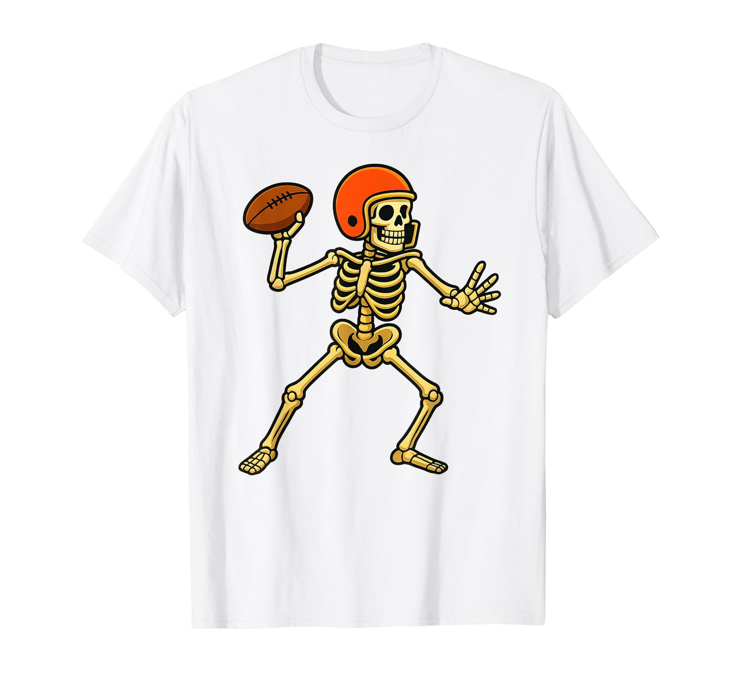 Skeleton Football Halloween American Football Costume Spooky T-Shirt