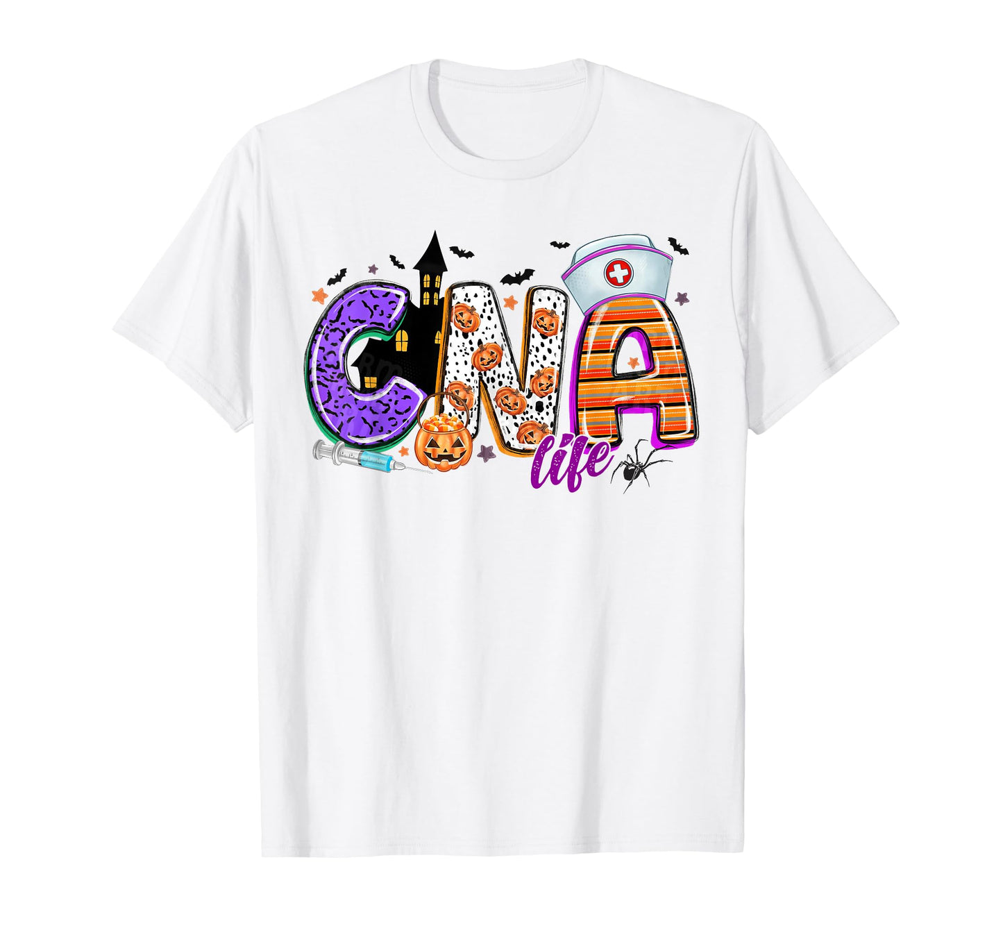 Certified Nursing Assistant CNA Nurse Life Halloween Nursing T-Shirt