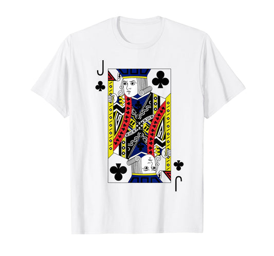 Jack of Clubs Playing Cards Halloween Party Costume Vintage T-Shirt