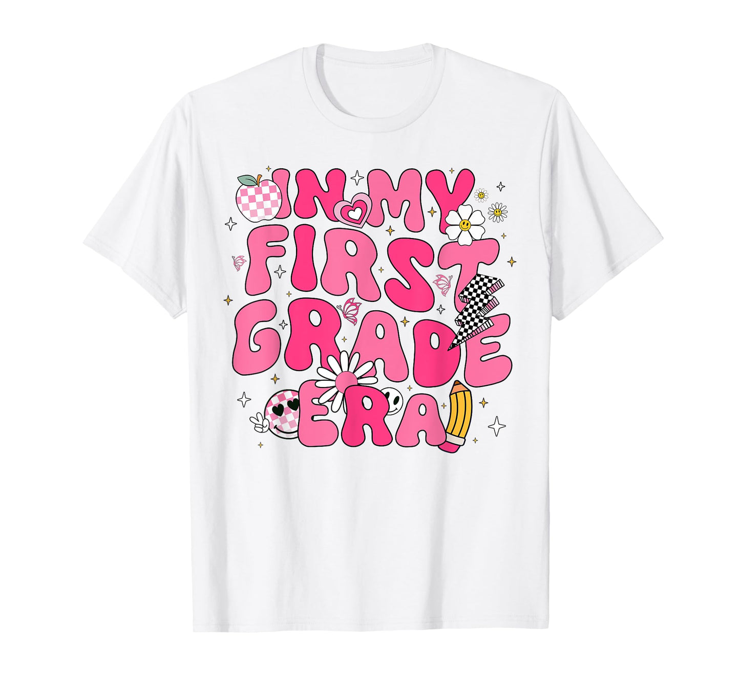 In My First Grade Era Girl Back To School 1st Grade Teacher T-Shirt