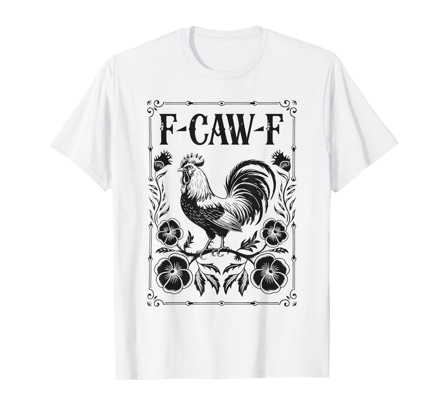Funny Chicken F-CAW-F Humor FCAWF Chicken Meme Halloween T-Shirt