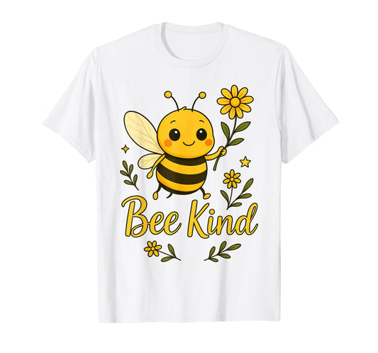 Bee Kind Cute bee with Flower Kindness T-Shirt