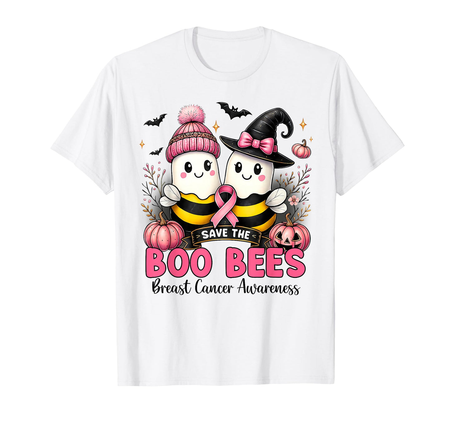 Save The Boobees Boo Bees Breast Cancer Halloween Women T-Shirt