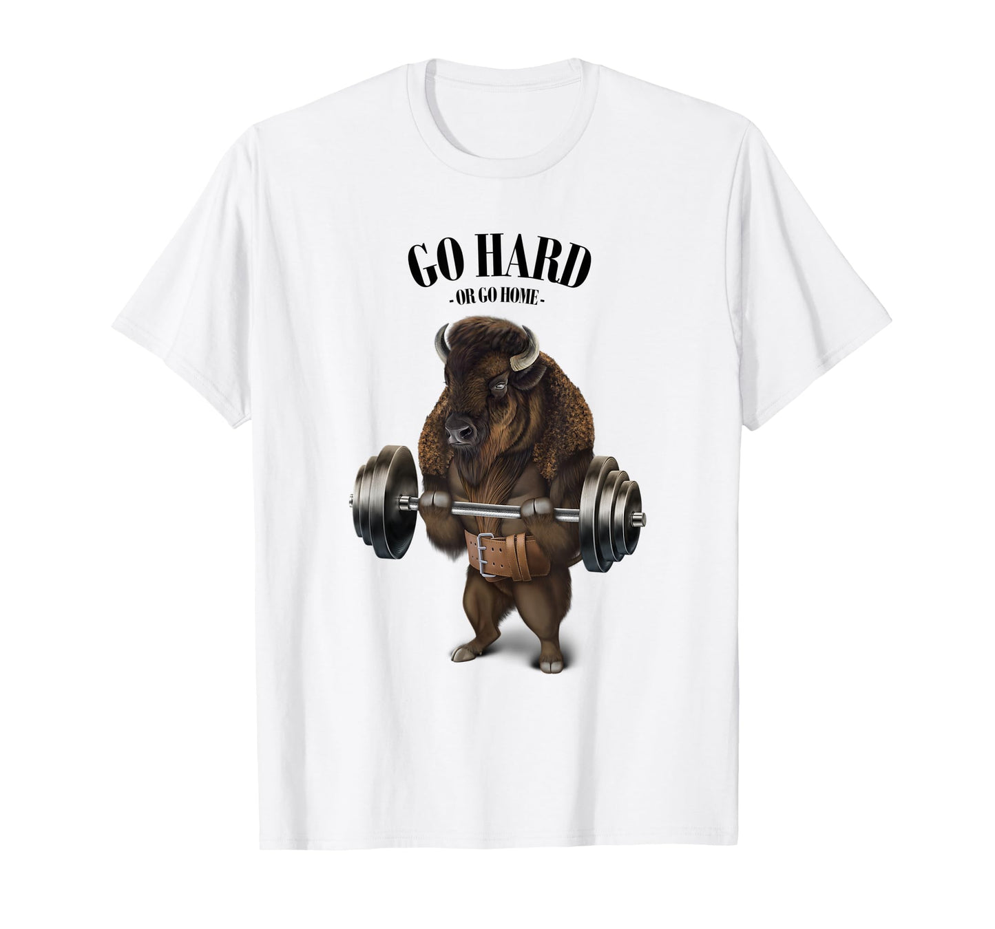 Bison Buffalo Bull Weightlifting in Fitness Gym T-Shirt
