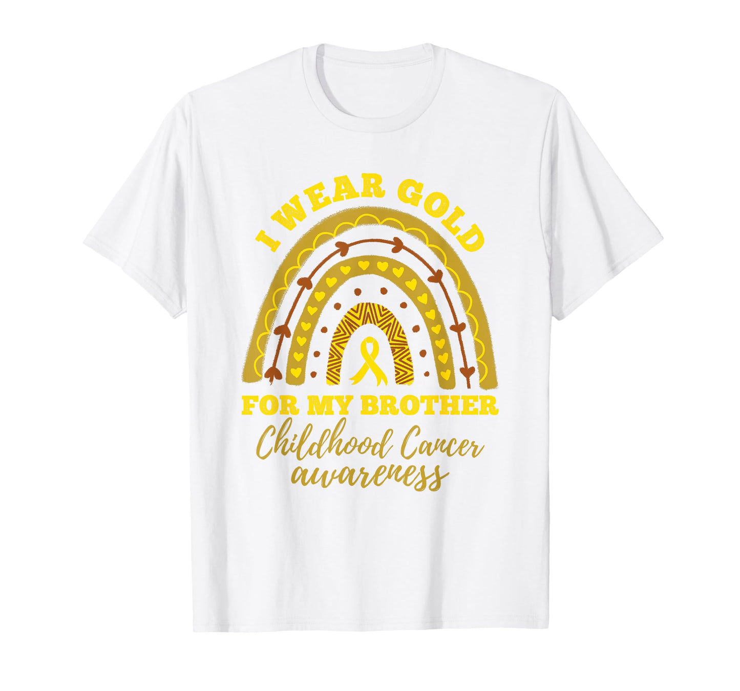 I Wear Gold For My Brother Childhood Cancer Awareness T-Shirt