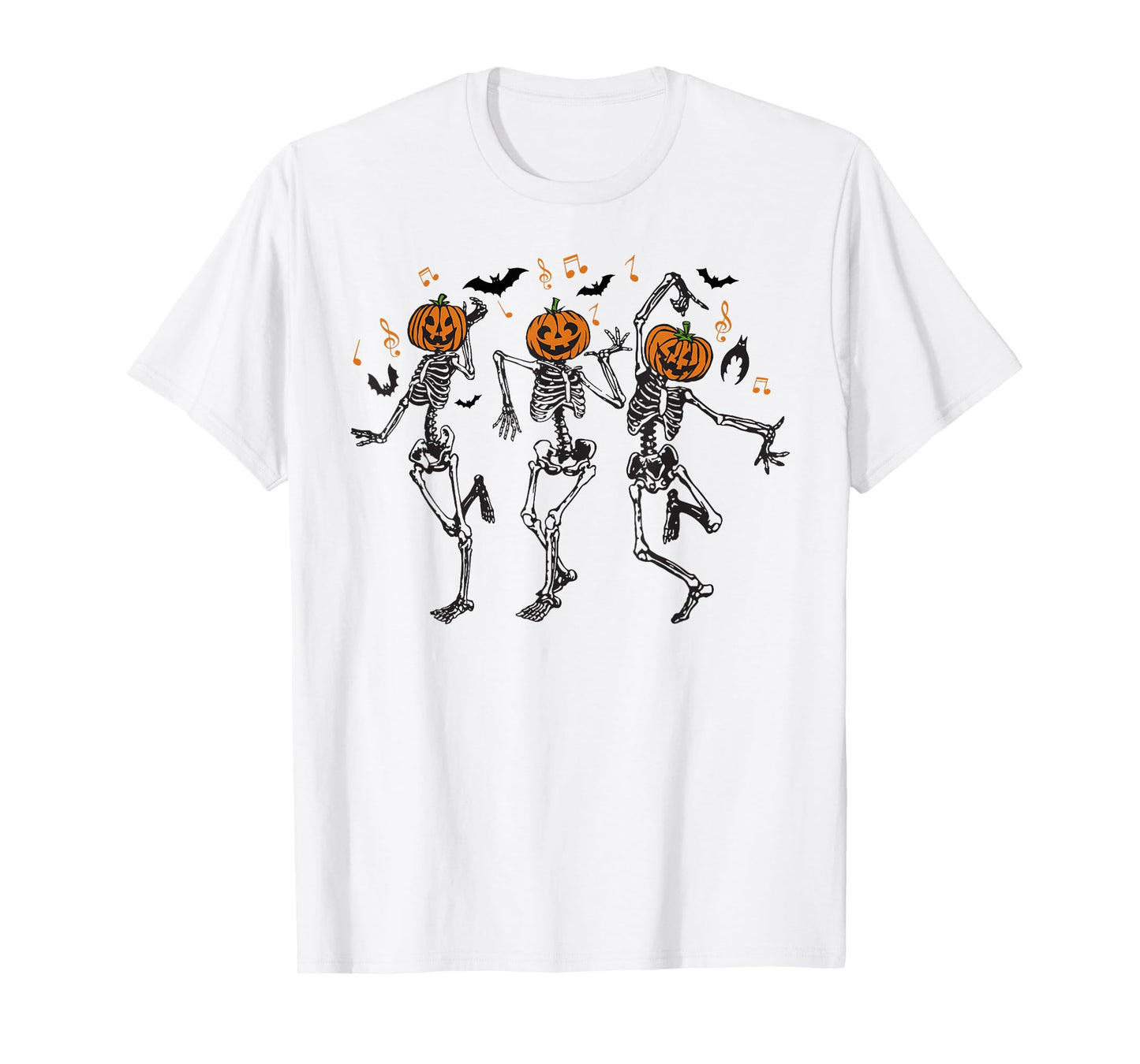 Skeleton Dancing Skull Pumpkin Halloween Dance Men Women T-Shirt