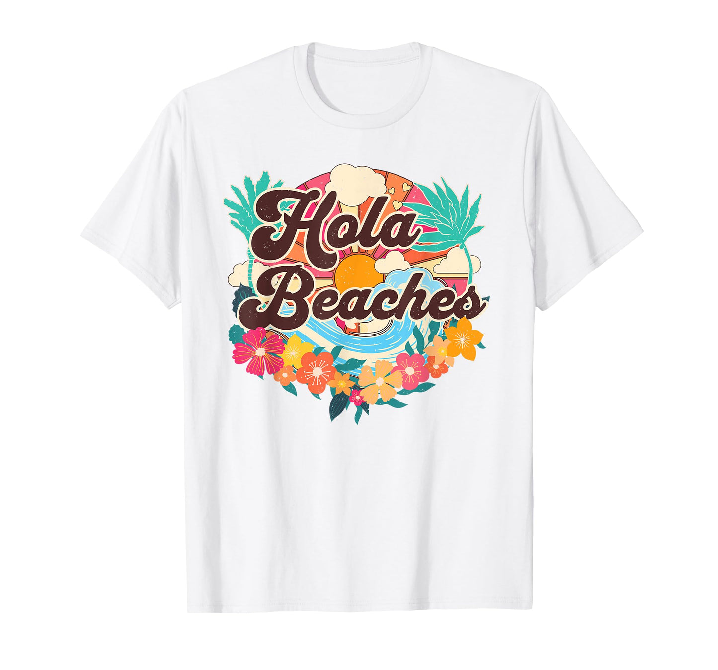 Hola Beaches Funny Beach Summer Vacation Family Matching Men Women Kids T-Shirt