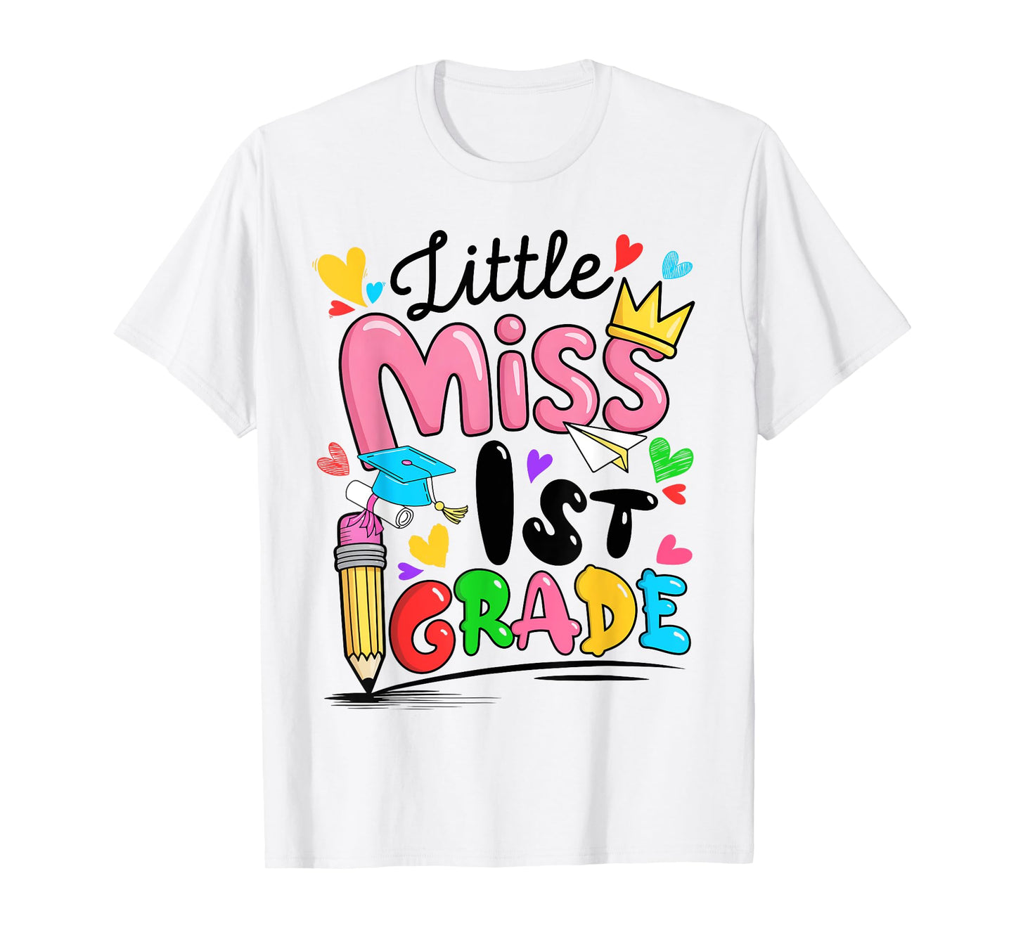 Little Miss 1st First Grade Cute Back To School T-Shirt