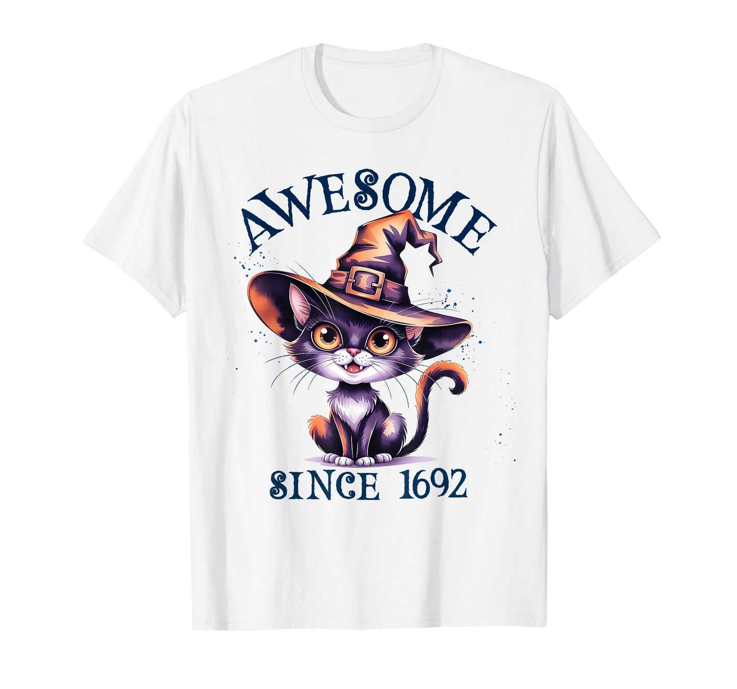 Kawaii Awesome Cat Witch Since 1692 Witchy Wicca Dad Witches T-Shirt