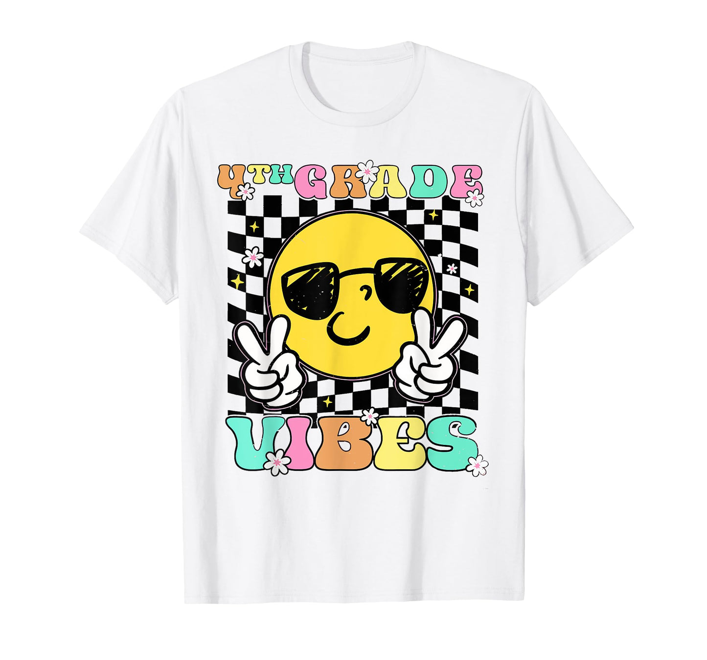Girls 4th Grade Vibes Back To School Fourth Grade T-Shirt