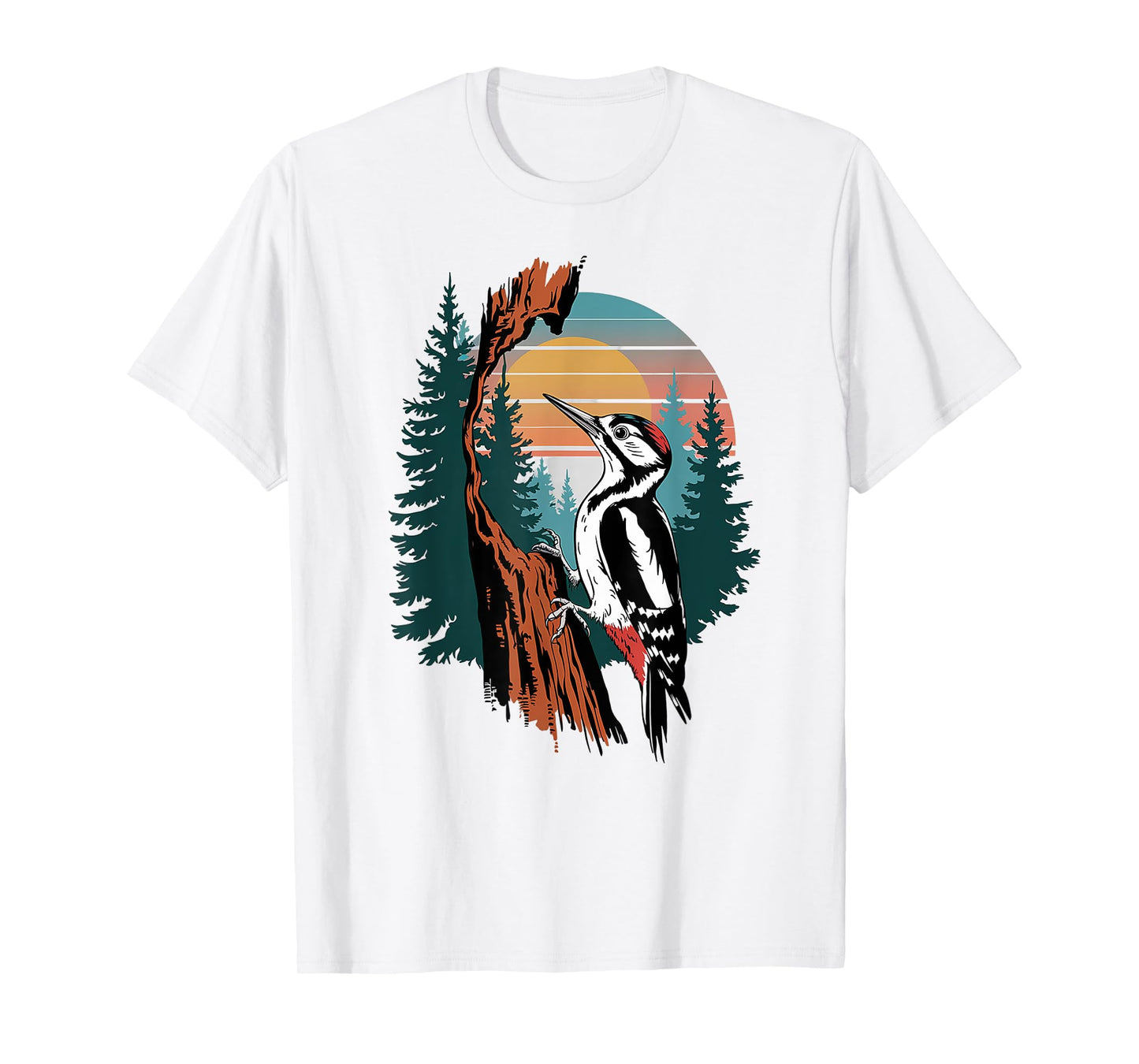 Woodpecker Hunting Hiking Outdoor Camping Forest Men Women T-Shirt