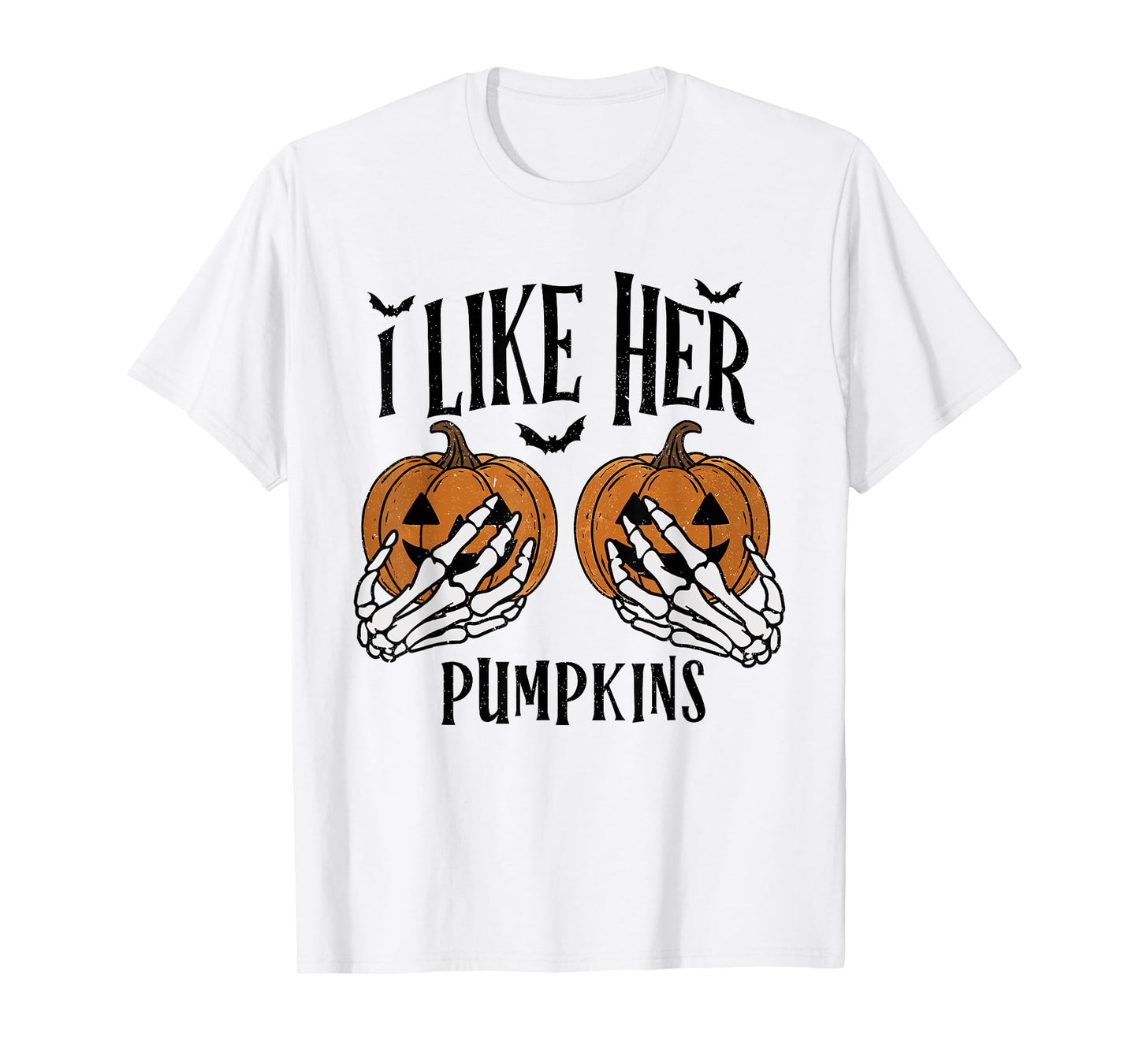 I Like Her Pumpkins Halloween Couple I Like His Broomstick T-Shirt