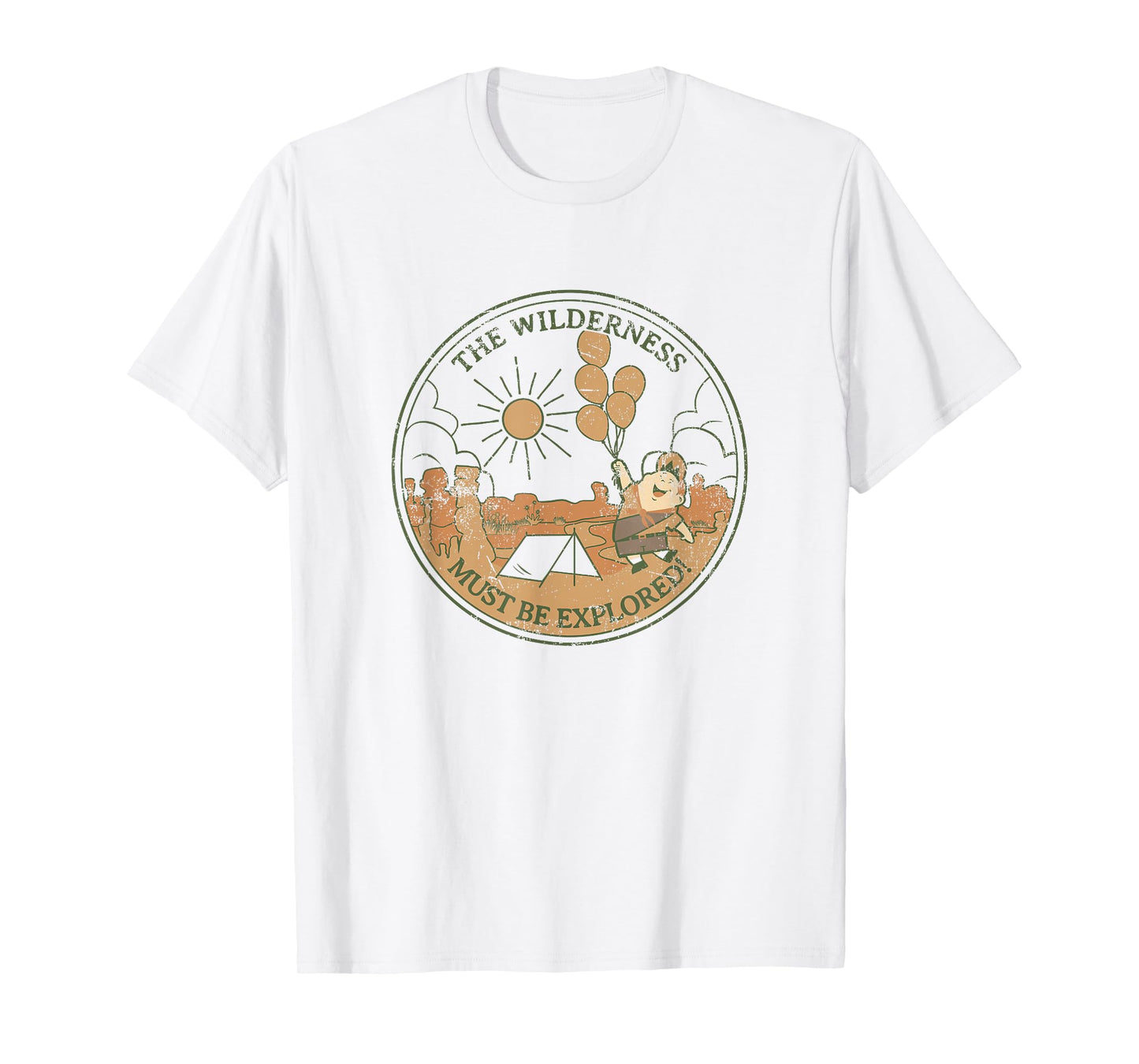 Disney Pixar Up The Wilderness Must Be Explored Distressed T-Shirt