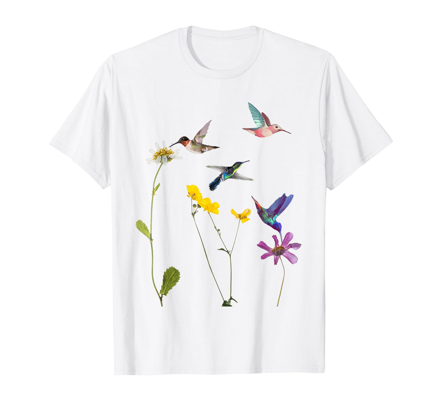 Hummingbird and Flowers tshirt T-Shirt