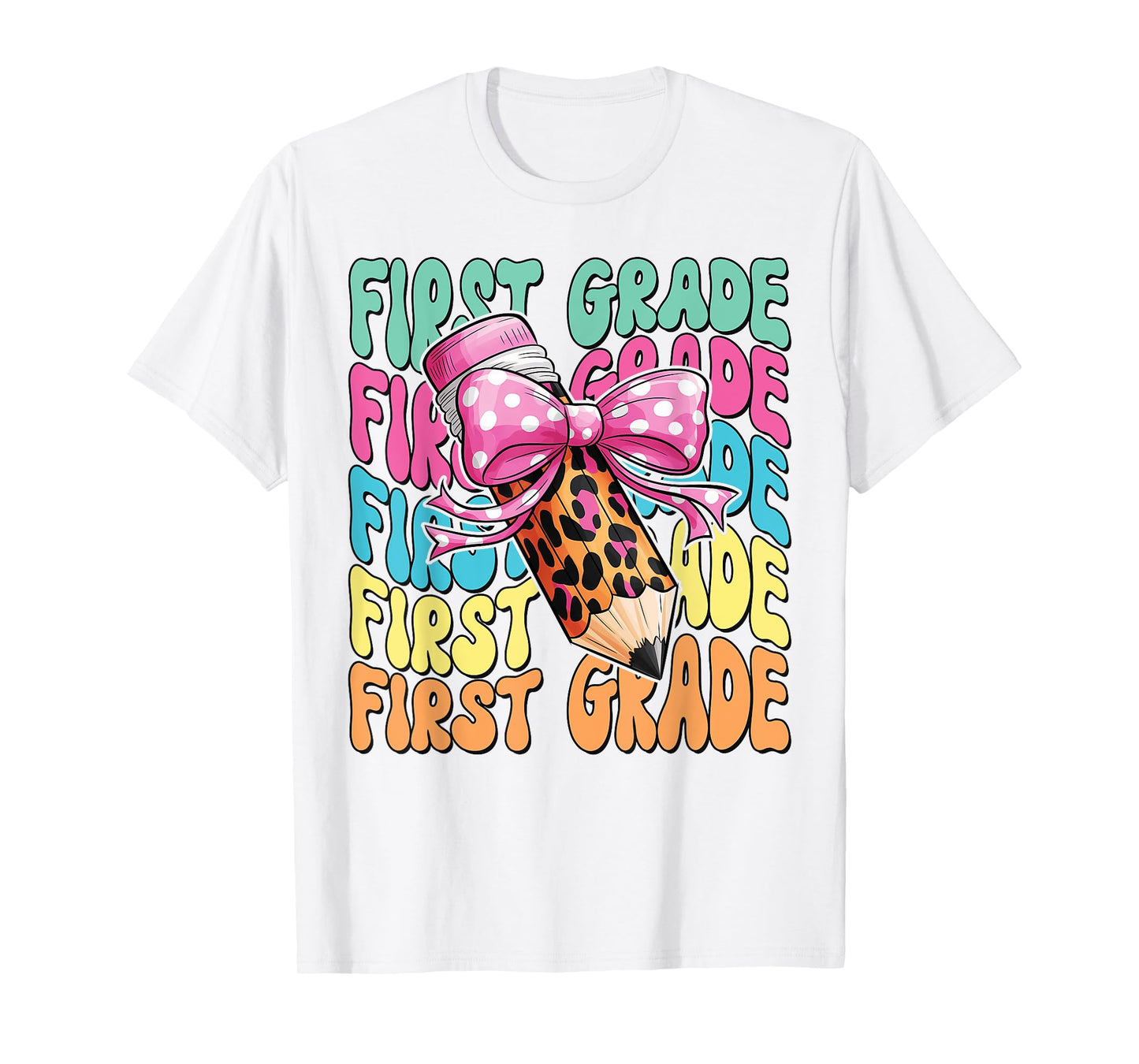 Groovy 1st Grade Girls Teacher First Grade Back to School T-Shirt