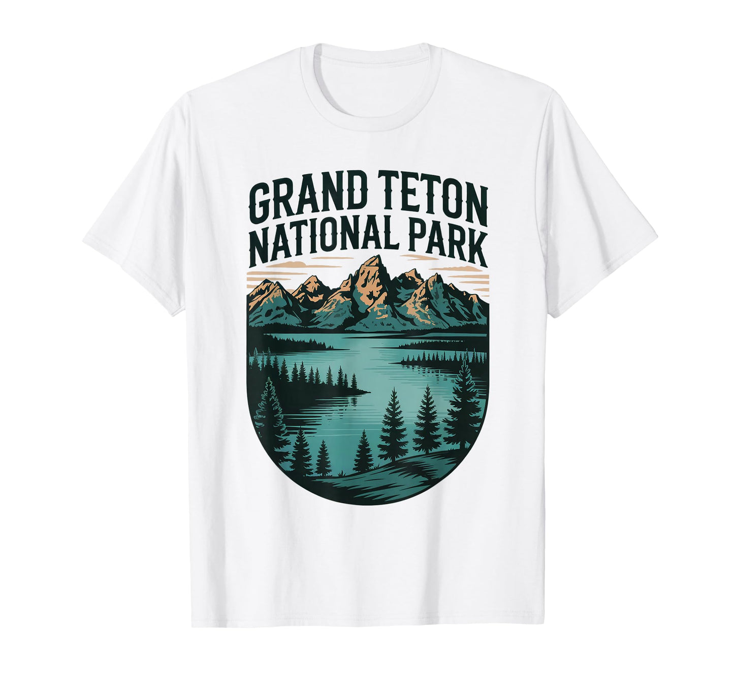 Grand Teton National Park Retro Hiking US National Park T-Shirt