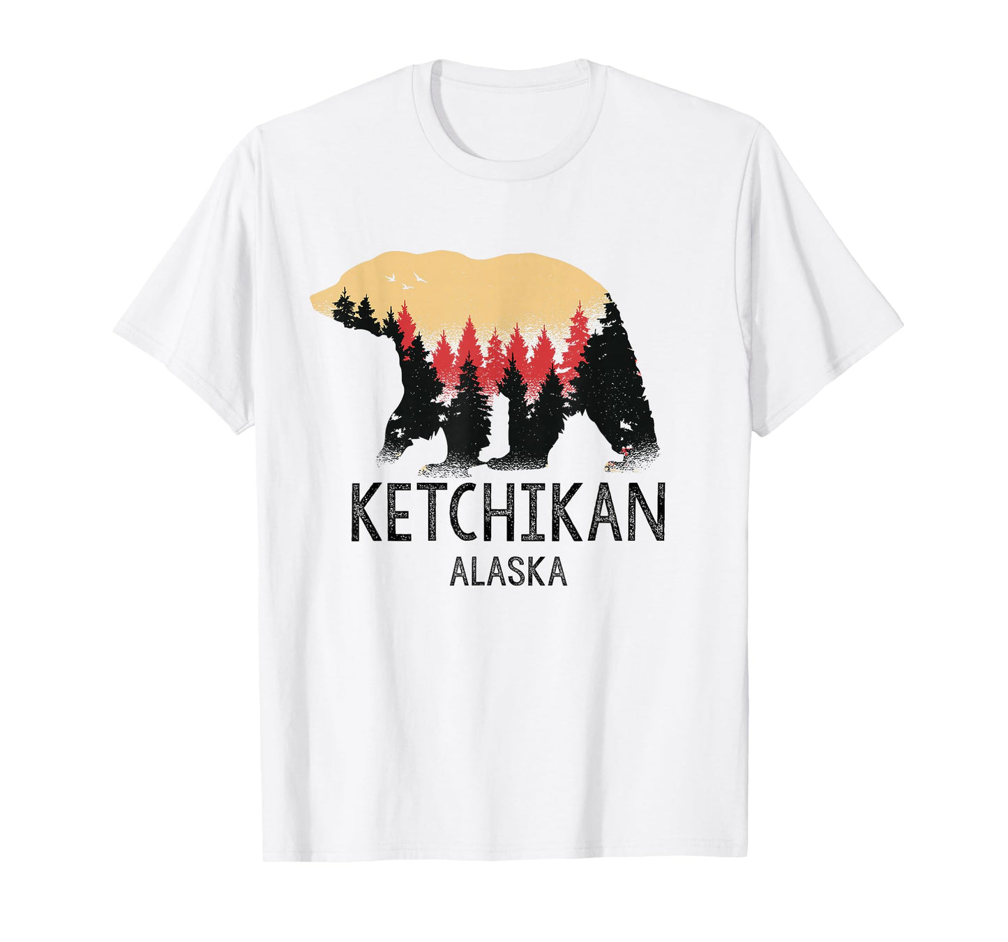 Ketchikan Alaska Vintage Grizzly Bear Nature Souvenir Gift T-Shirt